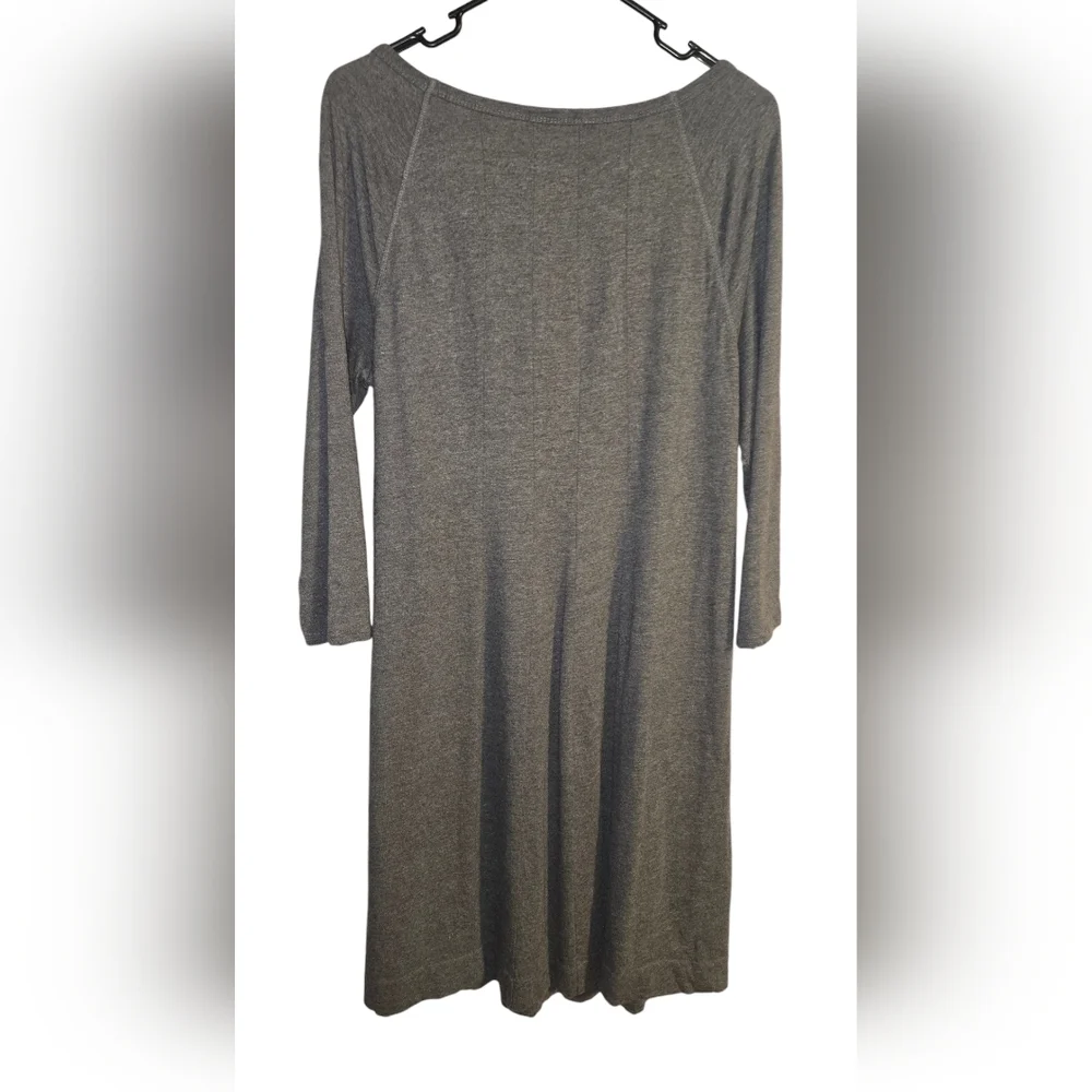 J.Jill Gray Dress With 3/4 Sleeves, Size Large